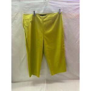 Luxe by Eric Signature Size 12 Lime Green Capris Side Zip